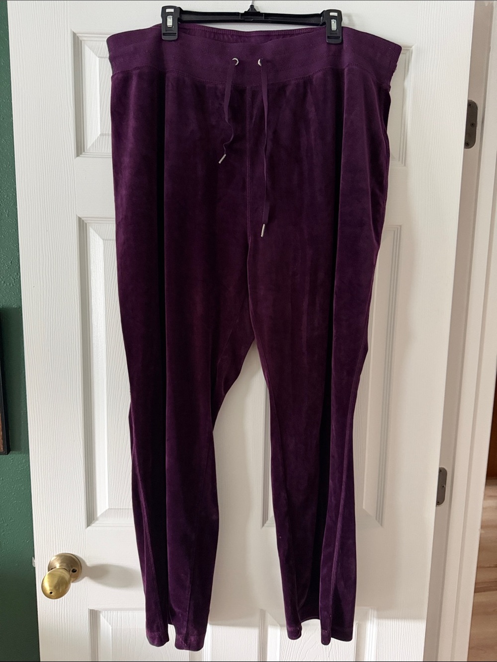 Calvin Klein Plum Velour Jogger Pants